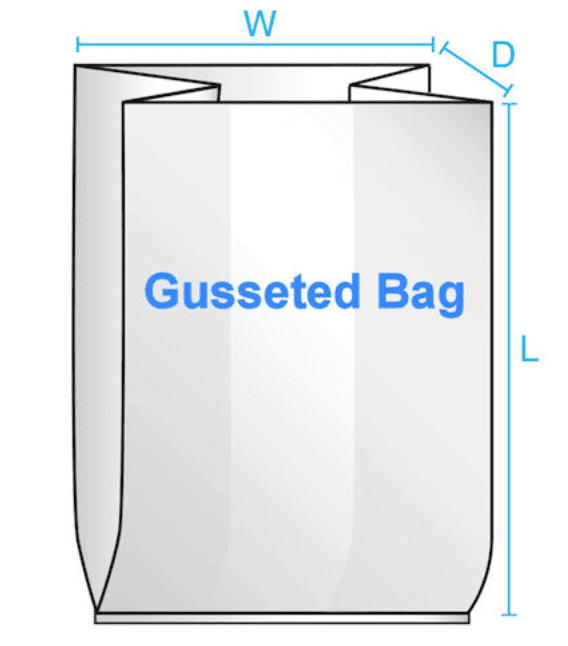 Bag type of VFFS machine-gusseted bag
