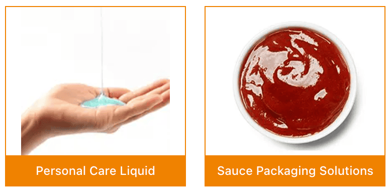 vffs machine packaging product: liquid and semi-liquid products