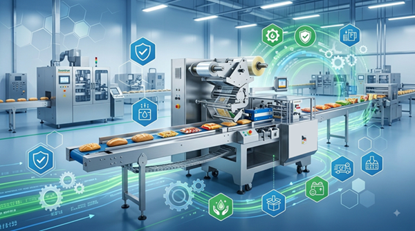 hygienic flow wrapping machine